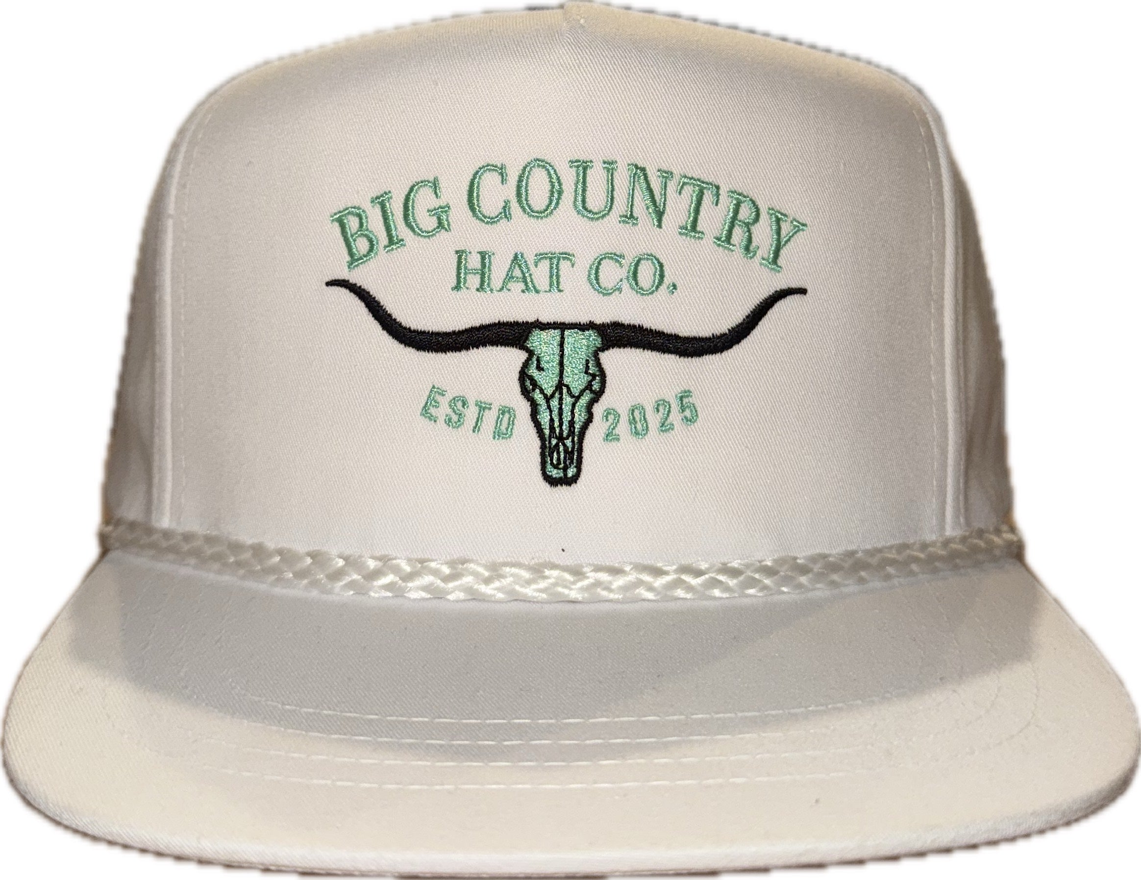 Big Country Hat Co. White and Teal